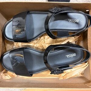 Melissa Mar Platform Sandals - Black - Size 8